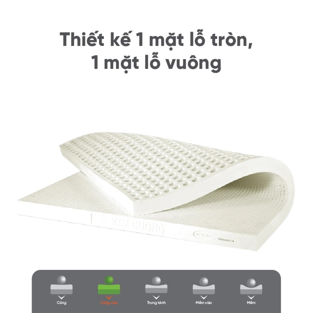 Nệm cao su Kim Cương Happy Gold giảm 25% + 3 gối cao su
