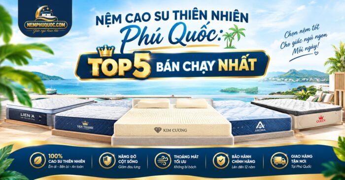 Nệm Cao Su Thiên Nhiên Phú Quốc: Top 5 Bán Chạy Nhất