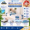 Nệm Gấp 3 Cao Su Bông Titanium Kim Cương Giảm 35% | Nệm Phú Quốc